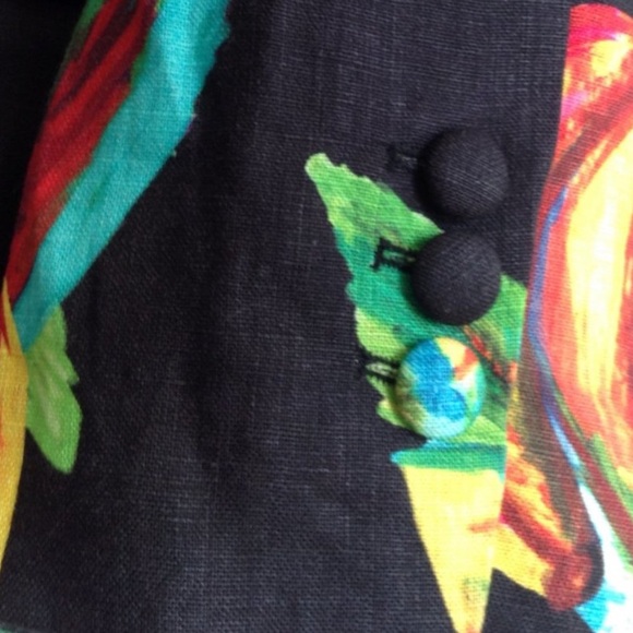 FARM RIO Preta Banana Linen Blazer Jacket XS 🌴 - Picture 3 of 10